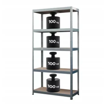 REGAŁ METALOWY MAGAZYNOWY 180x75x35cm 5p 100kg