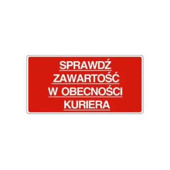 ETYKIETY 100x50mm SPRAWDŹ ZAWARTOŚĆ 500szt