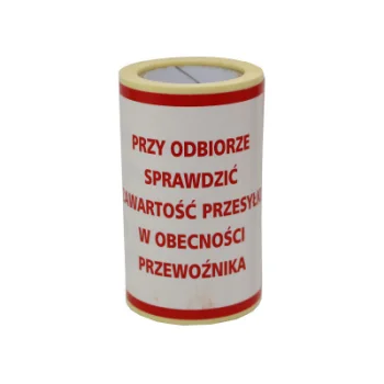 ETYKIETY 100x100mm SPRAWDŹ ZAWARTOŚĆ 500szt