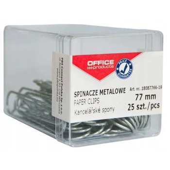 SPINACZE METALOWE SREBRNE 77MM PUDEŁKO 25SZT.
