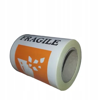 ETYKIETA 80X120MM FRAGILE OSTROŻNIE SZKŁO 100szt