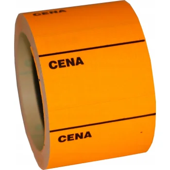 ETYKIETA CENOWA C 40X30MM POMARAŃCZOWA 300szt