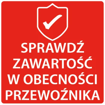 ETYKIETY 74x74mm SPRAWDŹ ZAWARTOŚĆ 500szt