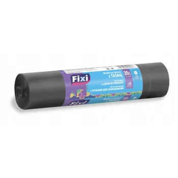 FIXI WORKI NA ŚMIECI Z TAŚMĄ LDPE 35L 15SZT.