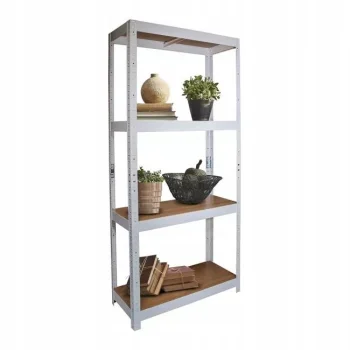 REGAŁ METALOWY MAGAZYNOWY BIAŁY 150X70X30 4P 70KG