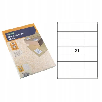 ETYKIETA SAMOPRZYLEPNA A4 D.RECT 70x42,2mm 100ark