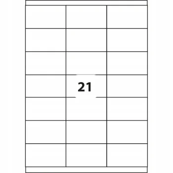 ETYKIETA SAMOPRZYLEPNA A4 D.RECT 70x42,2mm 100ark