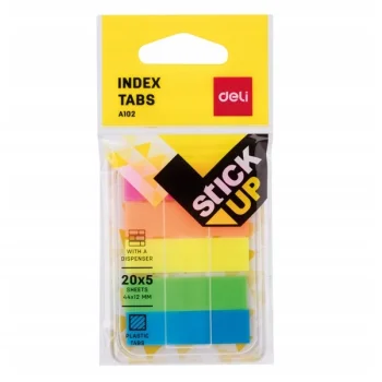 ZAKŁADKI INDEKSUJĄCE PET Z-TYPE 44x12mm 5x20szt