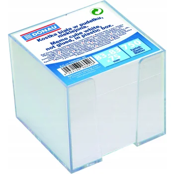 KOSTKA DONAU NIEKLEJONA W PUDEŁKU 92X92X82MM BIAŁA