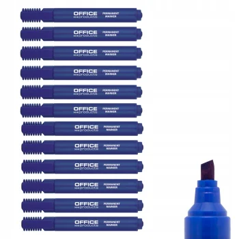 MARKER PERMANENTNY ŚCIĘTY 1-5MM NIEBIESKI x 12szt