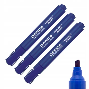 MARKER PERMANENTNY ŚCIĘTY 1-5MM NIEBIESKI x 3szt