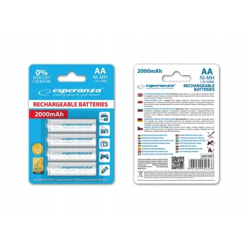 ESPERANZA AKUMULATORKI NI-MH AA 2000MAH 4SZT. BIA