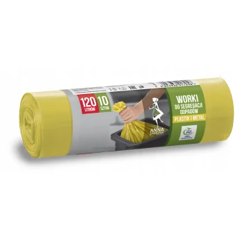 Worki Na Odpady PLASTIK Anna Zaradna 10szt 120L