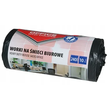 WORKI NA ŚMIECI MOCNE LDPE OFFICE 240L 10szt