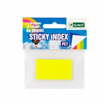 ZAKŁADKI INDEKSUJĄCE PET 43x25mm 50 szt. ECO