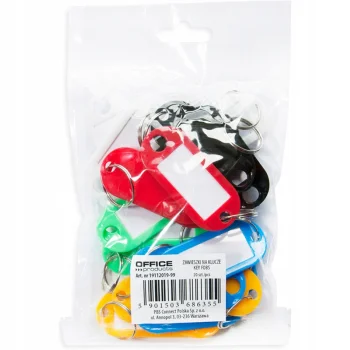 ZAWIESZKI NA KLUCZE OFFICE PRODUCTS 20szt MIX KOL