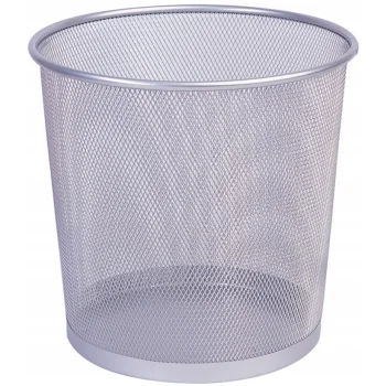 KOSZ NA ŚMIECI Q-CONNECT METALOWY 12L SREBRNY