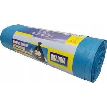 WORKI NA ŚMIECI MOCNE NIEBIESKIE 70X110 120L 10szt