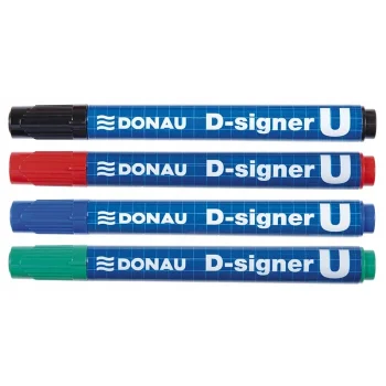 MARKER DONAU D-SIGNER U OKRĄGŁY 4 KOLORY ZESTAW