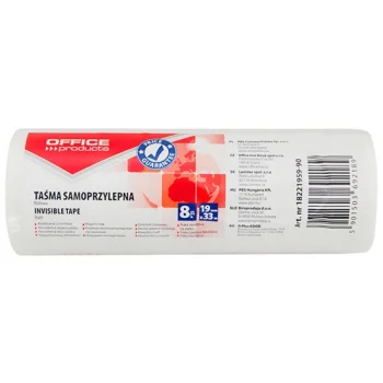 Taśma biurowa 19mm 33m matowa klejąca 8szt