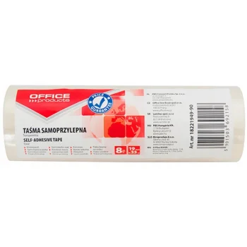 Taśma biurowa klejąca 19mm 33m transparent 8szt