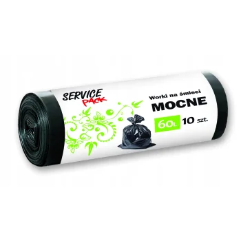 SP WORKI NA ŚMIECI MOCNE LDPE 60L CZARNE A10