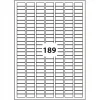 ETYKIETY SAMOPRZYLEPNE A4 189SZT 25X10MM 100ark