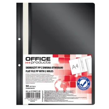 SKOROSZYT PP A4 2 OTWORY 100/170MIK WPINANY CZARNY