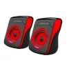 GŁOŚNIKI 2.0 USB FLAMENCO CZARNO-CZERWONE