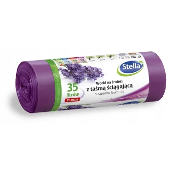STELLA WORKI NA ŚMIECI TAŚMA LAWENDA 35L LDPE A15