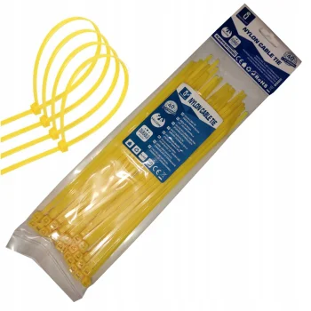 OPASKI ZACISKOWE 200mm x 3.6mm ŻÓŁTE 40szt