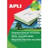 Etykiety ekologiczne prostokątne białe do