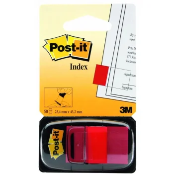 Zakładki indeksujące Post-it czerwone 25x43mm x50
