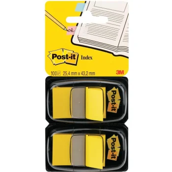 Zakładki indeksujące Post-it żółte 25x43mm 100szt
