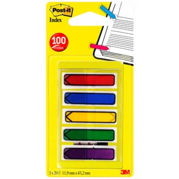 Zakładki Post-it Strzałki 12x43mm 5 kolorów