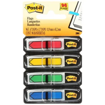 Zakładki Post-it Strzałki 12x43mm 4 kolory 96szt