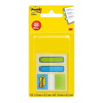 Zakładki Post-it morskie 12-24x43mm 48szt