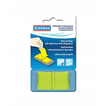 Zakładki PP 25x45mm 1x50 kart żółte samoprzylepne