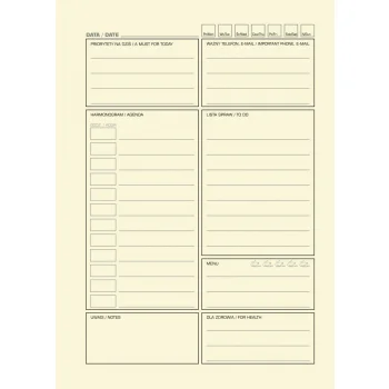 Notatnik Life organizer 165x230mm 80 kart różowy