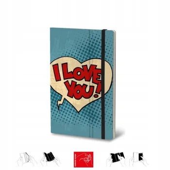 Notatnik STIFFLEX 13x21cm 192 strony I love You