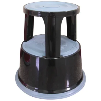 Taboret biurowy Q-CONNECT mobilny metalowy czarny