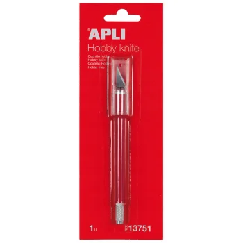 Nóż precyzyjny APLI Hobby Knife skalpel czerwony