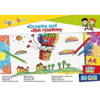 BLOK RYSUNKOWY GIMBOO 70G A4 20K BIAŁY
