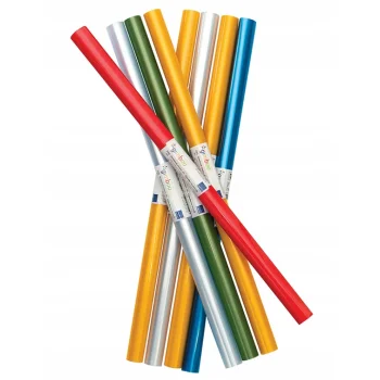 OKŁADKA NA KSIĄŻKI GIMBOO W ROLCE PP 65MIKR 40X180CM MIX KOLORÓW