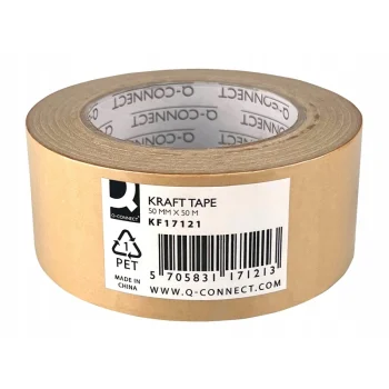 TAŚMA PAPIEROWA Q-CONNECT KRAFT 130MIC GRUBA MOCNA SOLIDNA 50MM/50M