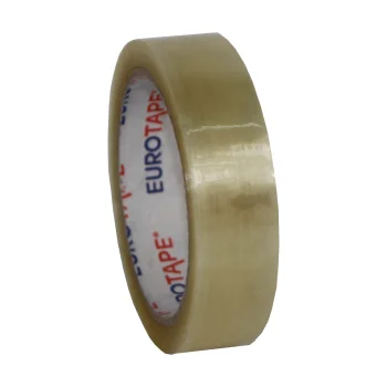 TAŚMA PAKOWA KAUCZUK EURO-TAPE TRANSPARENT 25/66