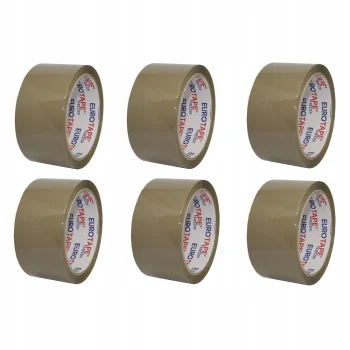 TAŚMA PAKOWA EURO TAPE FREEZER BRĄZOWA 48/60 6szt