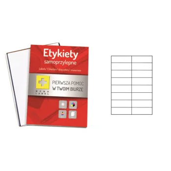 ETYKIETY A4 Memo Label 105x37mm 100ark.