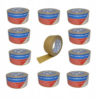 TAŚMA PAKOWA SMART PAPIEROWA KRAFT 48/50MB x10szt