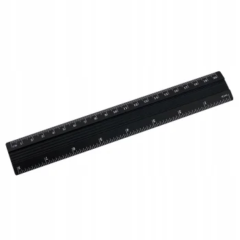 LINIJKA ALUMINIOWA D.RECT 20cm CZARNA